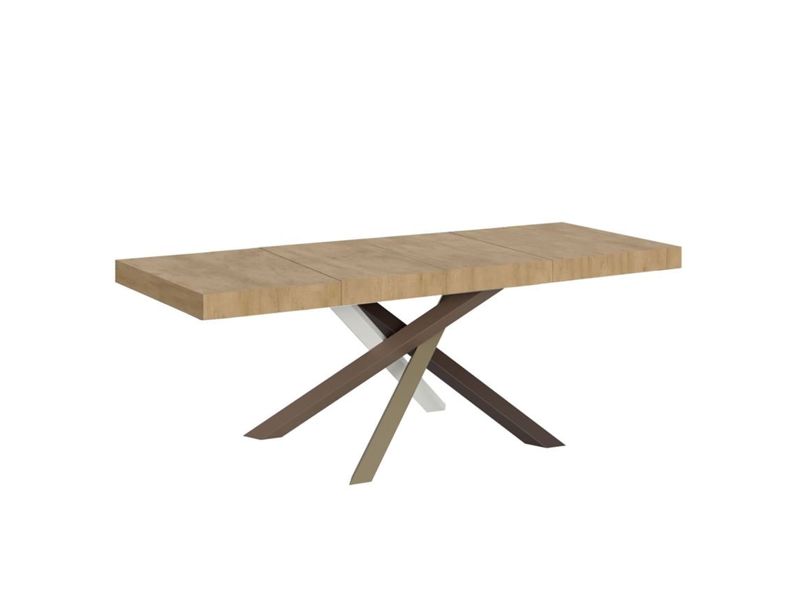 Mesa de Jantar Extensível 90X160/264 Cm Volantis Premium Carvalho Natural Quadro 4/C ITAMOBY