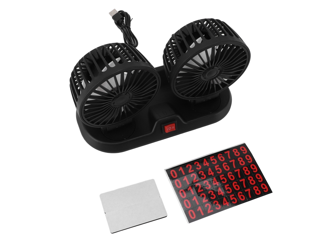Ventilador Usb Duplo Cabeça Potente Silencioso Portátil