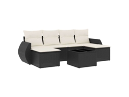 Garden Sofa Set, Garden Sofa Sets Vidaxl Preto Rattan / Vime (n/a)