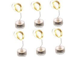 Conjunto De 6 Luzes De Mergulho Led À Prova D'água, Alimentadas Por Bateria, Para Aquário, Decoração De Mesa E Festas.