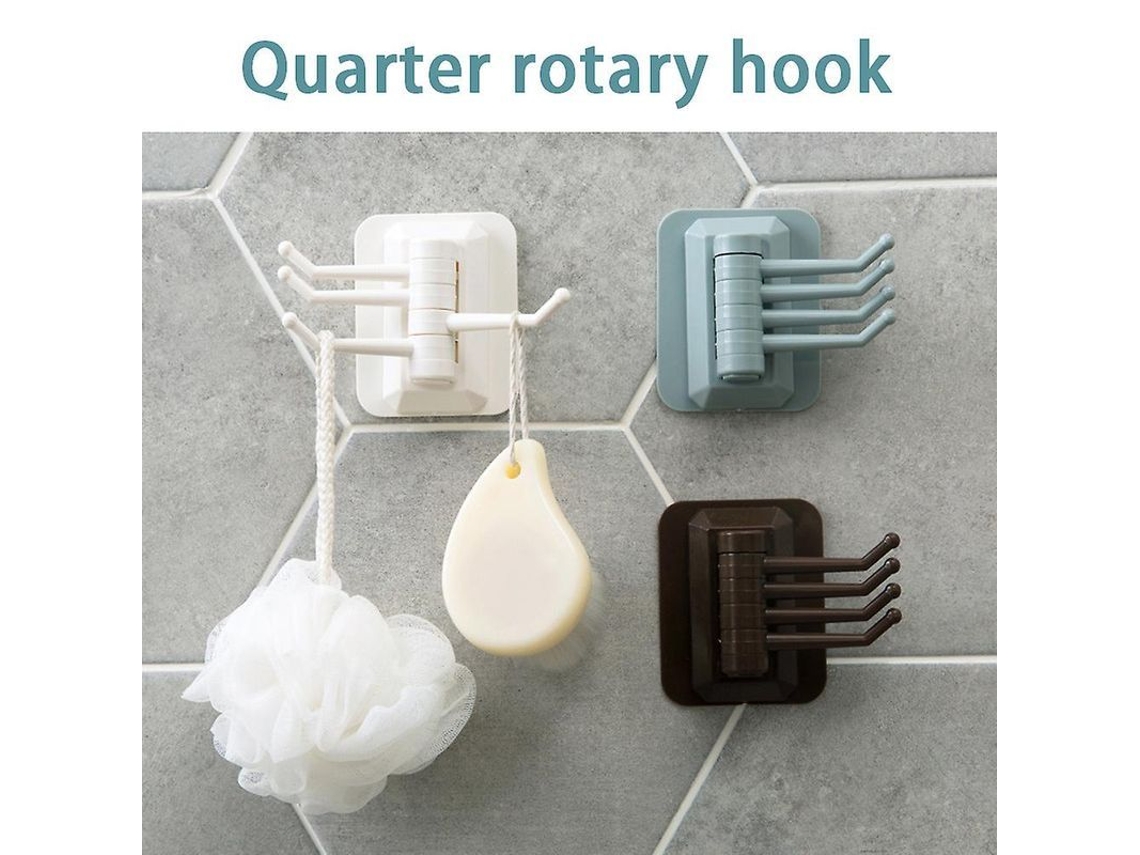 Fasst gancho Plegable Multifuncional 4 En 1 de Pared Sin Taladro Fuerte Y Adhesivo para Baño Cocina Y Dormitorio CUIDADOS