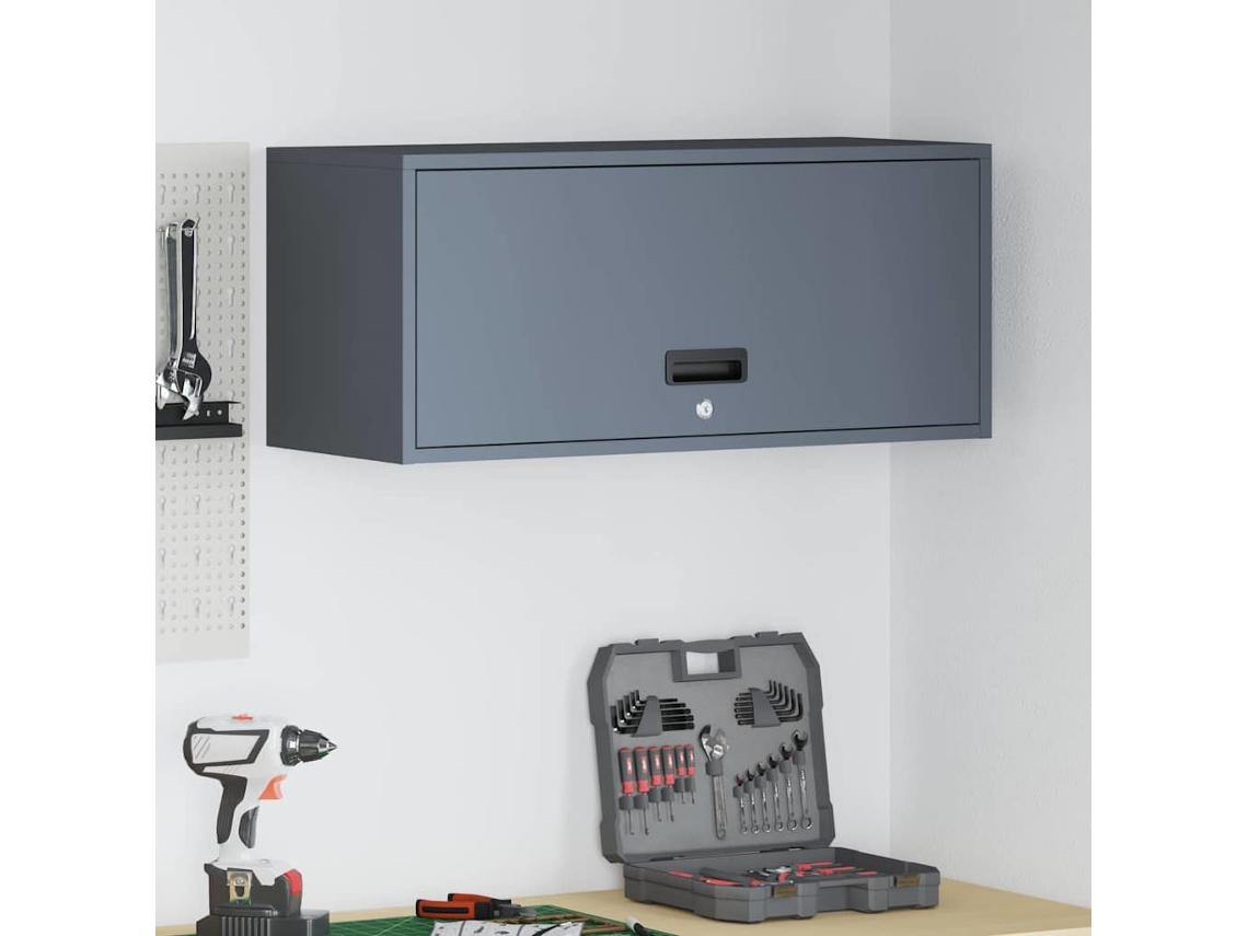 Vidaxl Armário De Parede Para Garage Antracite 80 X 33 X 35 Cm