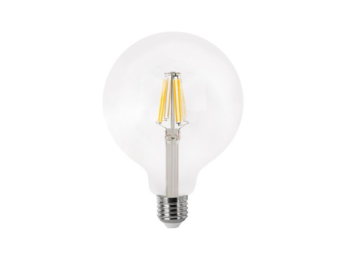 Lâmpada Globo Led Com Filamento Matel E27 G125 8w Transparente