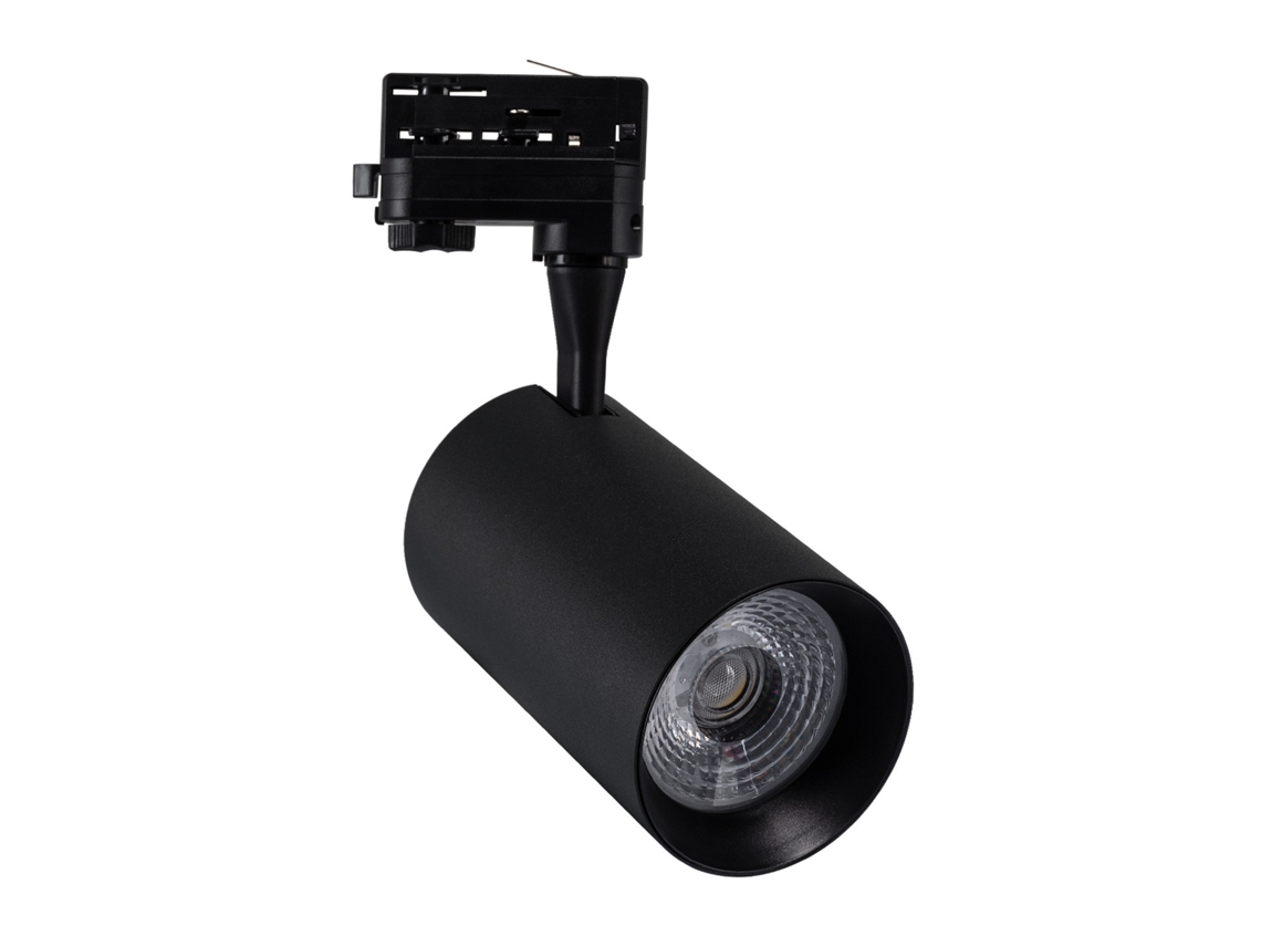 Foco Led Vulcan 30w Preto Para Carril Trifásico 4000k Branco Neutro Ledkia