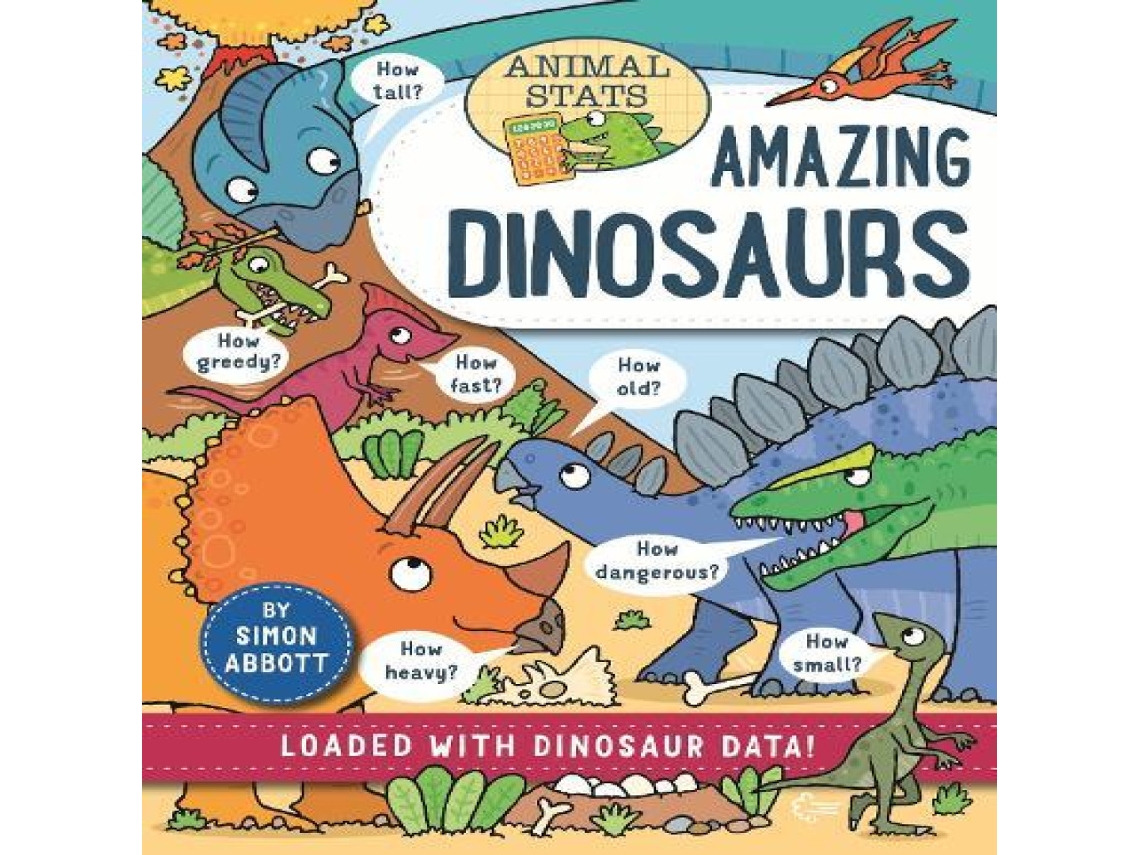Livro Animal Stats Dinosaurs de Simon Abbott (Inglês)