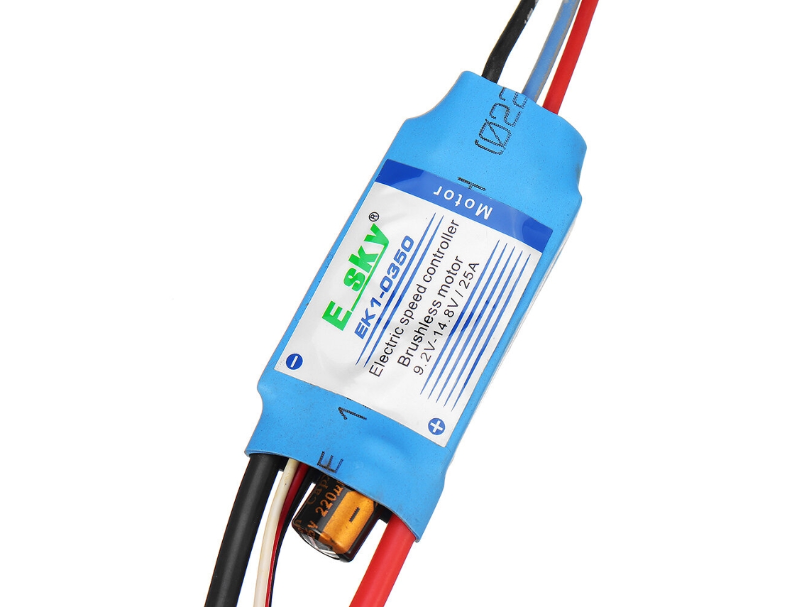 Controlador de Velocidade Brushless Esky Ek1 0350 14.8v 25a 2 3s com Bec 5v 2a para Modelos Rc MDUG