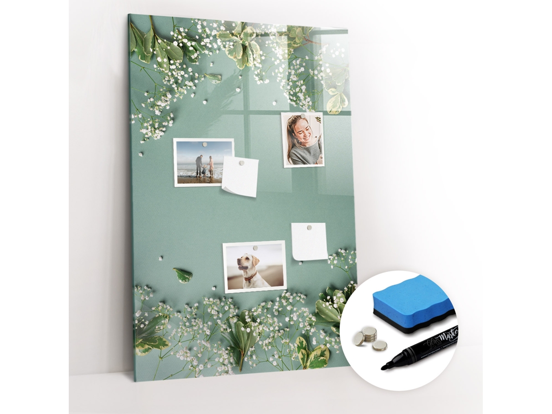 Quadro Magnético Flores De Gipsófila Para O Escritório Espelharte (60x90 Cm)