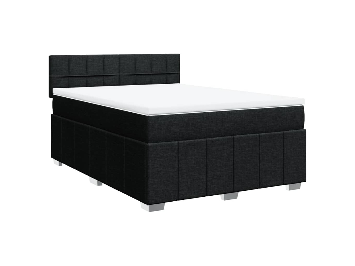 Box Spring Bed, Box Spring Beds Vidaxl Preto Tecido (140  X  190  Cm)