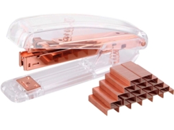 Grampeador Transparente com Mola e 1000 Grampos BRILVIBERA
