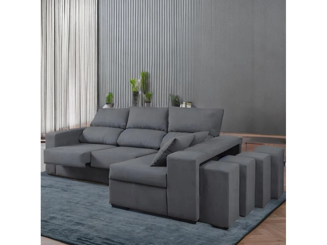Sofá Chaise Longue Floyd - Esquerdo - Cinza (265x160 cm)