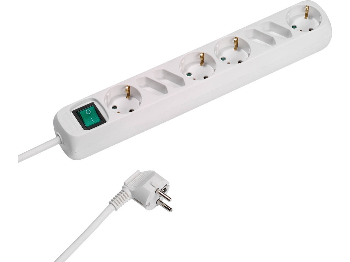Extensão 4T VIVANCO /4 EU Com Interruptor 1.4M (Branco)