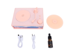 Altifalante Bluetooth de Aromaterapia, Tocadiscos Inalâmbrico Retro com USB para Óleos Essenciais, Presente Decorativo Rosa | S/MARCA