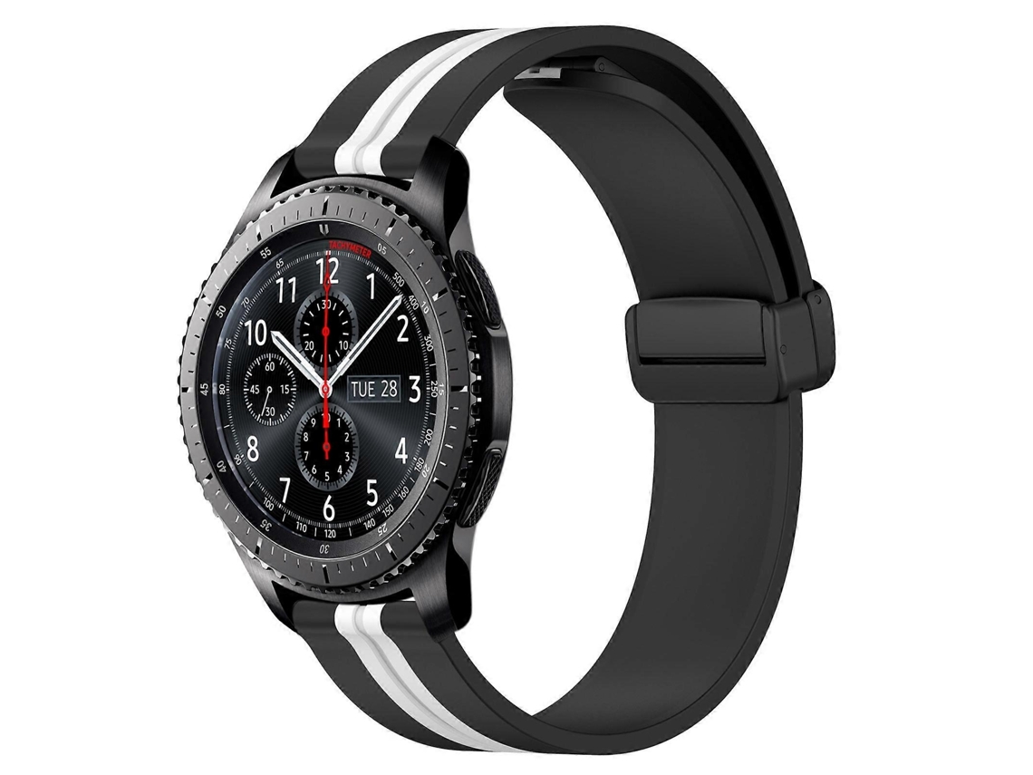 Pulseira De Silicone Dobrável Com Fecho Magnético De 22 Mm Para Samsung Gear S3 Frontier
