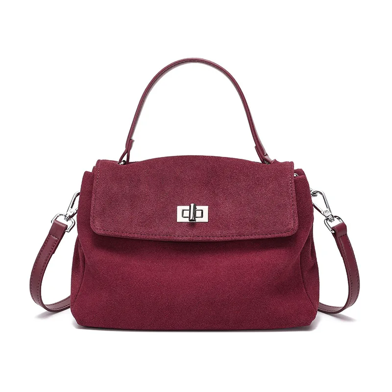 (1506-borgonha) Nova Bolsa De Camurça 2026, Bolsa Feminina De Luxo De Grife