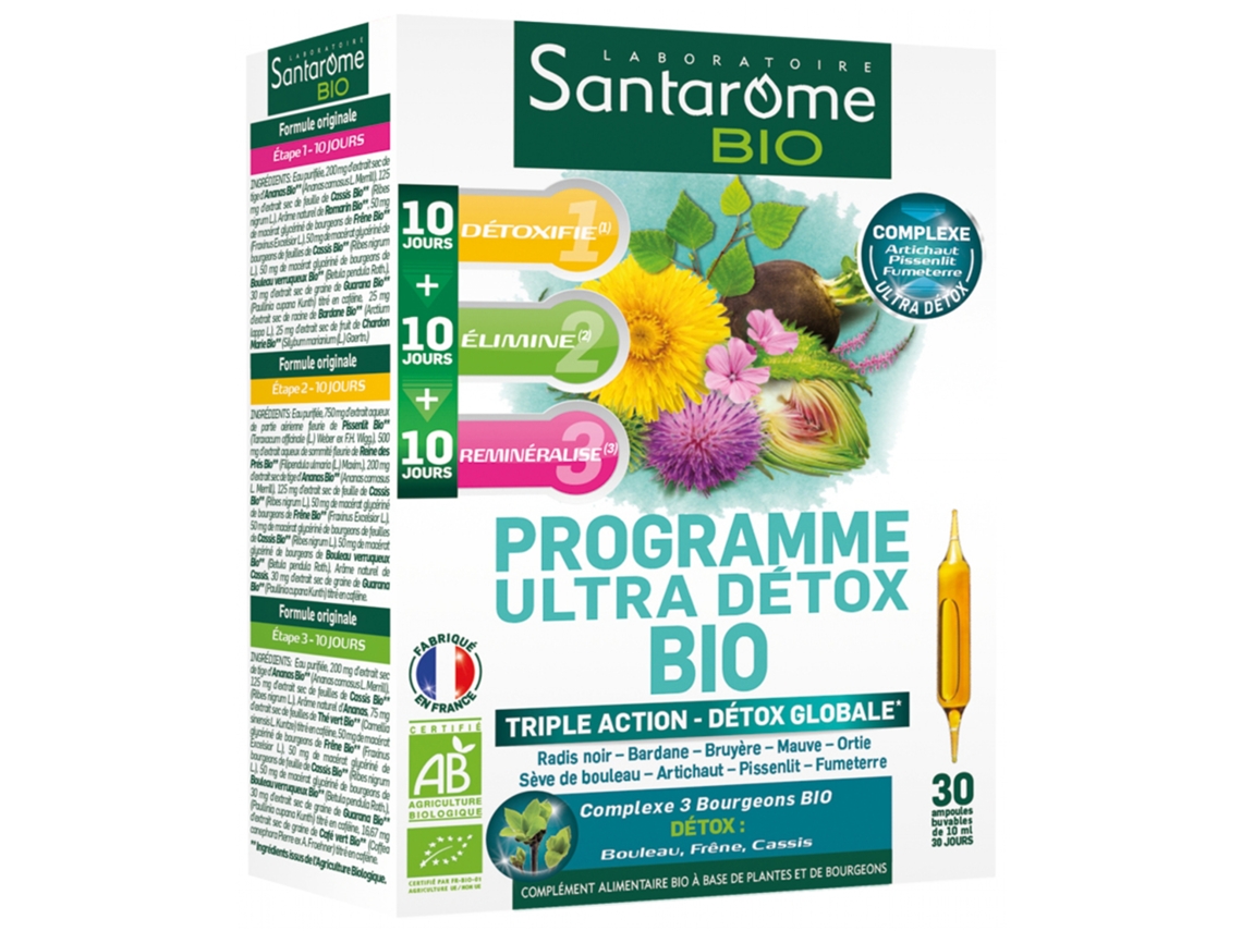 Programa Bio Ultra Detox Bio 30 Ampolas SANTAROME
