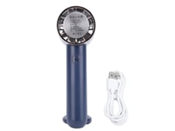 Ventilador Portátil de Resfriamento com Compressa Fria USB Mini Mão Mesa para Ar Livre, Hiking Azul Marinho