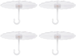 Gancho Adesivo De Plástico Branco Para Teto, Fácil Instalação Para Dossel De Cama E Cortinas Mosquiteiras No Quarto
