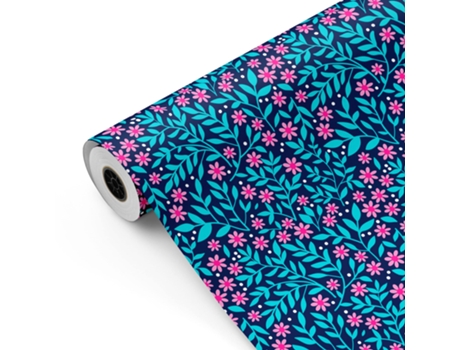 Bobina De Papel De Presente, Rolo Grande 62cm X 100m • Flores • Ideal Para Lojas Negócios Comércio Embalar Presentes Aniversários Fiesta Paper