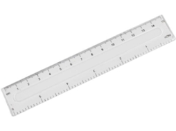 Conjunto de 4 réguas de plástico transparente Operitacx, design prático e portátil para uso escolar, ideal para arquitetos.