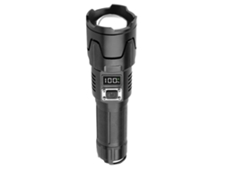 Lanterna Led Super Brilhante Usb Recarregável Lanterna Brilhante com Zoom Tocha Pequenas Lanternas À Prova D'Água Preta TURMIN