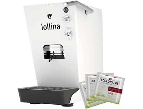 Máquina de Café Automática LOLLINA Plus Bianco + 40 Cialde Bianco