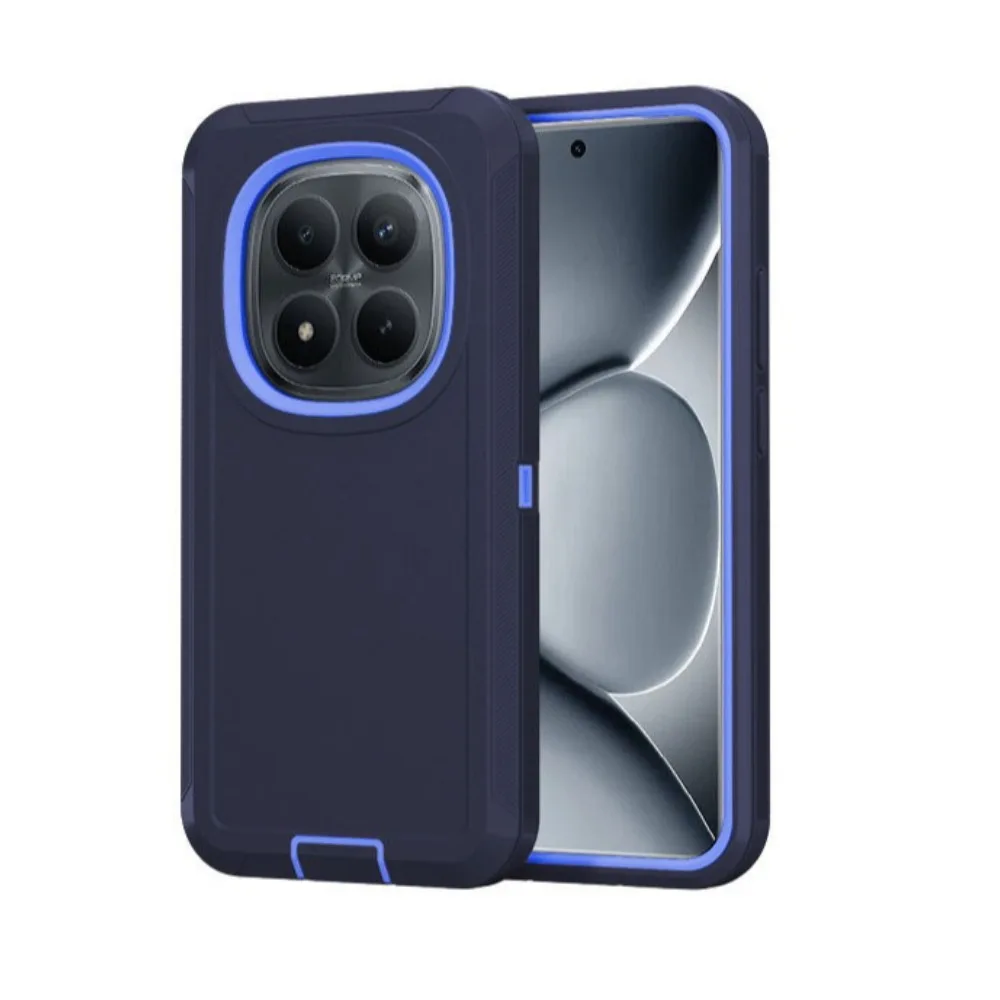 (azul Escuro, Redmi Note 13 Pro 4g) Capa Protetora Blindada De Três Camadas Específica Para Ott, Resistente A Impactos.