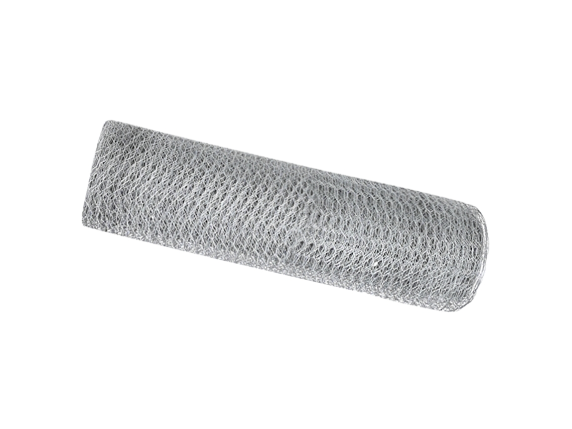 Conjunto 1 Cerca Hexagonal Vidaxl Prateado Aço (0,4 X 10 M)