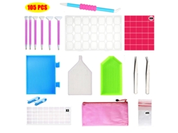 Ferramentas para Pintura com Diamantes, 105 Peças de Acessórios para Pintura com Diamantes, com AQUAFORGE