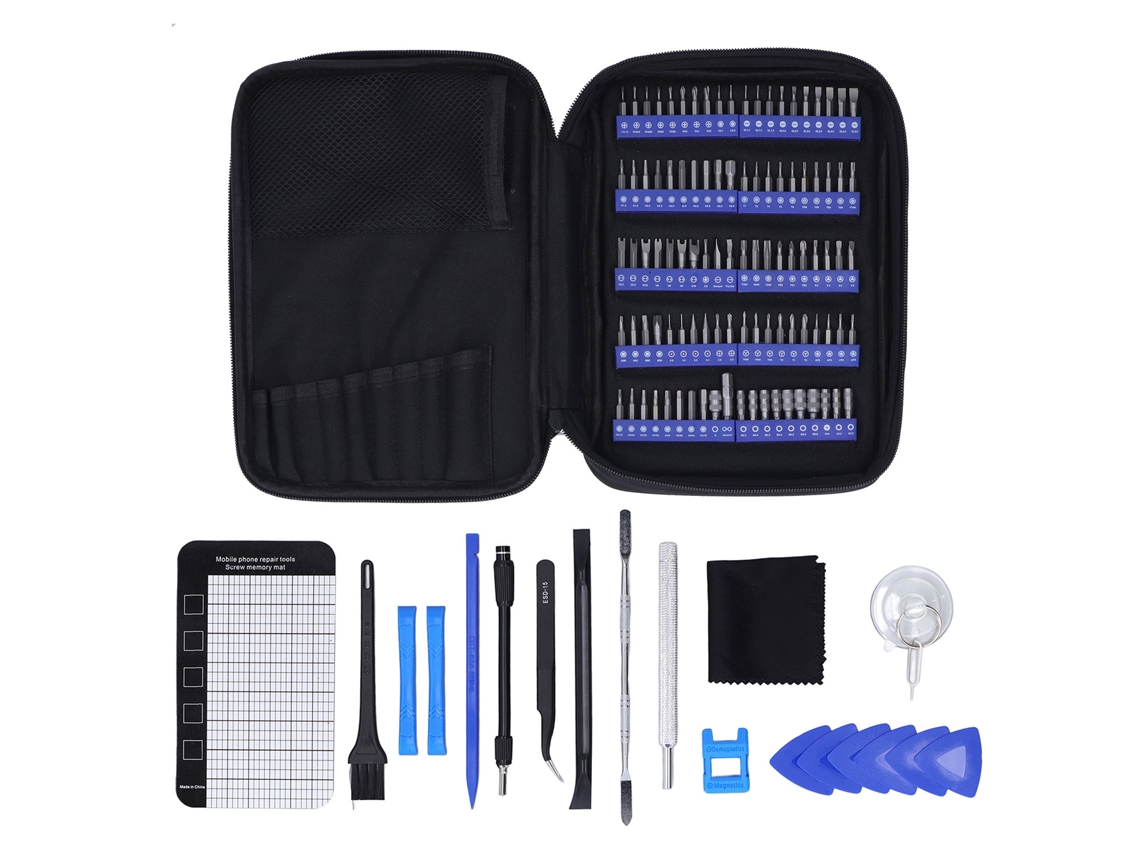 Conjunto de Chave de Fenda 120 em 1 com Cabo Prateado S/MARCA