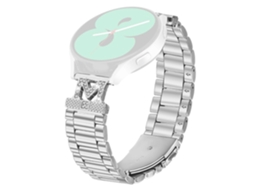 Pulseira De Relógio Donerton P36/p32/p22 Com Decoração De Strass E Pulseira De Aço Inoxidável Prateada Com 3 Contas. Loja Olysi