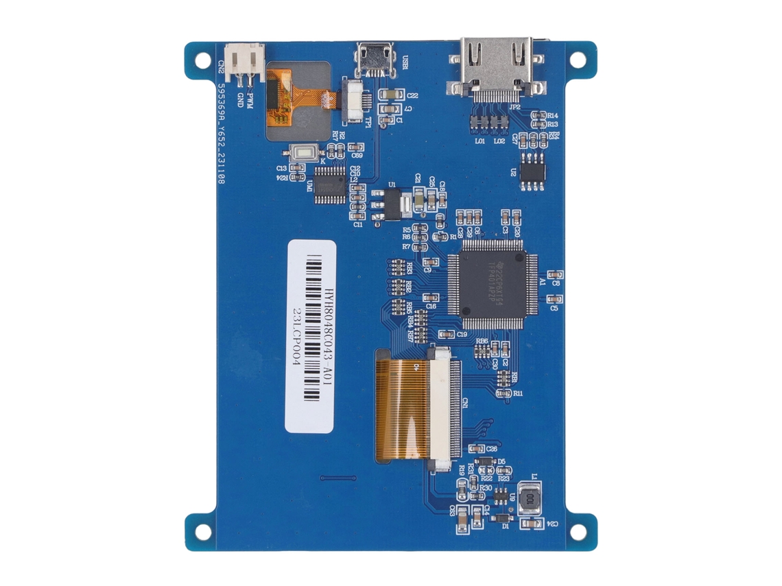 Painel de Tela Sensível ao Toque 4.3 Polegadas 800x480 Capacitivo para RPI Windows Ubuntu