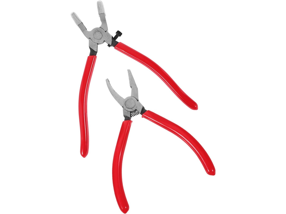Alicate De Aço Para Quebrar Vidro, Conjunto De 2 Peças, Com Mandíbulas Curvas.