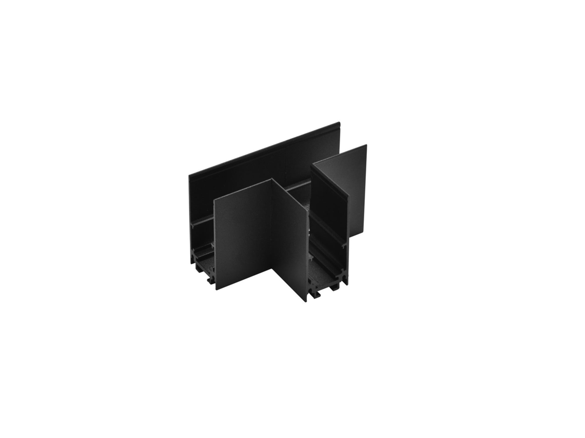 União En T Horizontal Para Carril Magnético Suspenso 20mm Preto