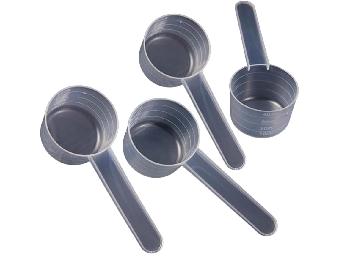 30 Colheres De Chá Plástico 40ml 20g, Com Cabo Médio