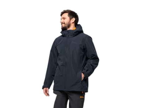 Impermeável de Homem JACK WOLFSKIN Fernblick Azul (S)
