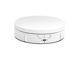 Mesa Giratória Elétrica 360 Carregamento Usb Suporte de Exibição Rotativo 3 Velocidades Ajustável para Exibição de Fotografia Joias R Branco1