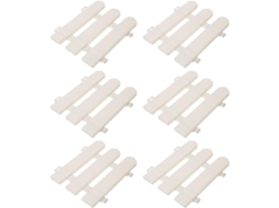 Kichouse Kit de 6 Peças de Cerca de Plástico Branca para Jardim, para Delimitar Áreas Externas e Proteger Plantas. CHABERLU