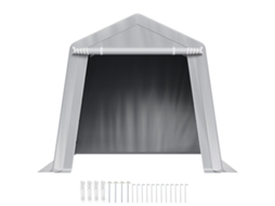 Casebro De Armazenamento Exterior Succebuy 245x245x227 Cm Tenda Portátil, Cinzento