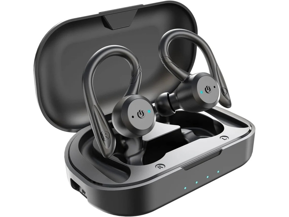 Auriculares Sem Fio Verdadeiros Carregamento Embutido Dágua Design Bestvite Bluetooth Preto