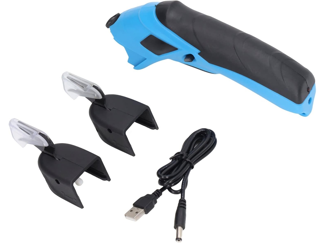 Tesoura Elétrica Chiciris, Cortador De Tecido Sem Fio Recarregável Via Usb Com 2 Lâminas Para Cortar Couro,