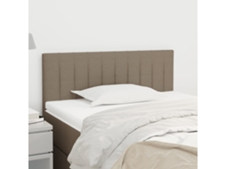 Vidaxl Cabeceira De Cama Tecido 100x5x78/88 Cm Cinzento-acastanhado