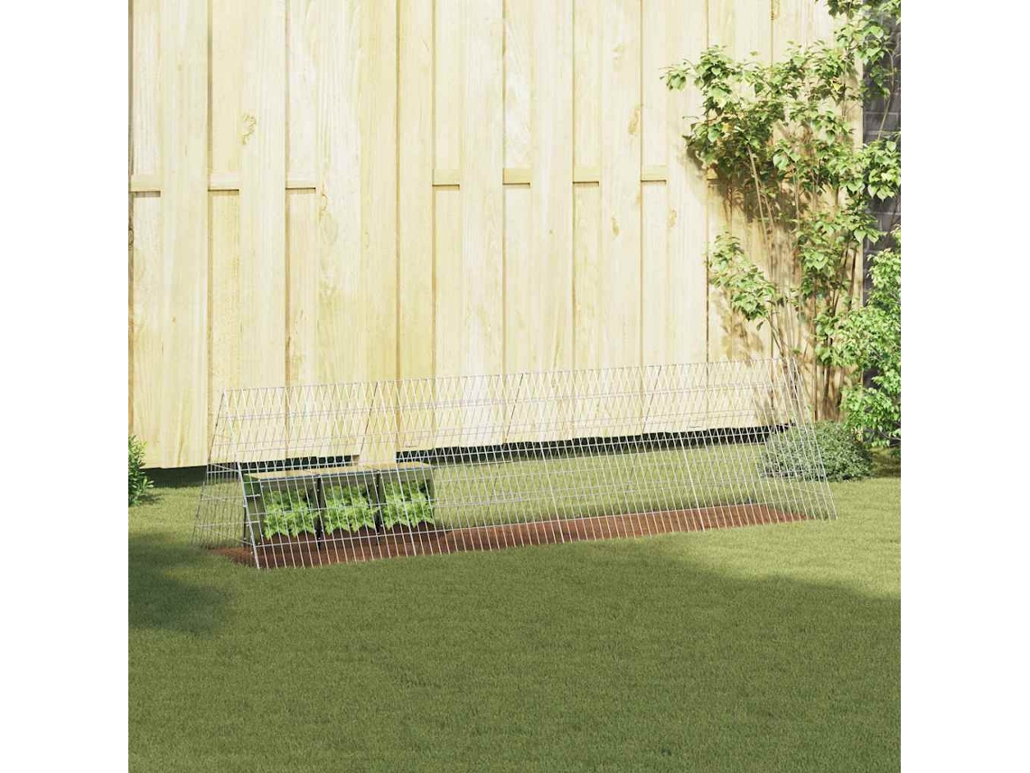 Vidaxl Gaiola Para Coelhos Prateado 215 X 55 X 55 Cm Aço Galvanizado