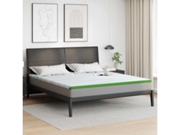 Vidaxl Topper De Colchão Branco E Verde 180 X 200 Cm Tecido Jacquard