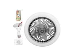 Ventilador de Teto Led E27 com Comando Remoto e Aromaterapia Cinza