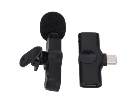 Microfones clip-on Garosa Microfone de lapela sem fio Mini Tipo C Microfone de gravação de áudio e vídeo para Android GAROSA