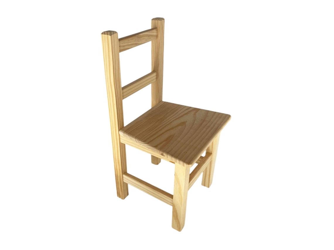 Cadeira Infantil De Madeira Well Home 30x26x58cm Wellhome