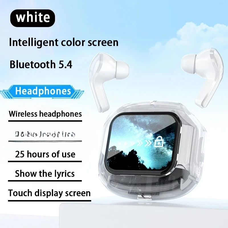 (branco) Tela Sensível Ao Toque Inteligente Sem Fio Bluetooth Que Exibe Chamadas Recebidas - Controla A Câmera E Tira Fotos.