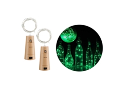 Conjunto De Luzes Led, 2 Unidades, Acabamento Verde, Para Decoração E Utilização Em Diferentes Ambientes