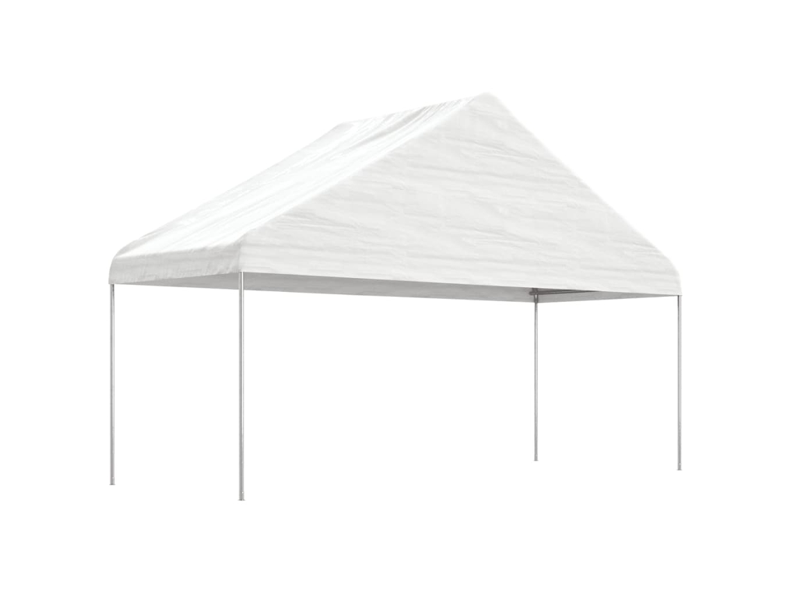Vidaxl Gazebo Com Telhado 5,88x2,23x3,75 M Polietileno Branco