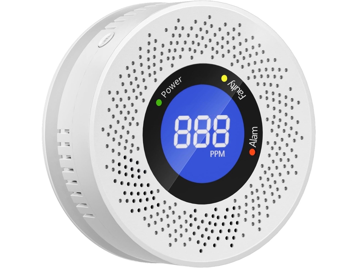 Detector De Monóxido De Carbono Com Visor Digital, Alarme Alimentado Por Bateria, 1 Unidade. Compatível Com Cozinhas De Armazéns, Restaurantes